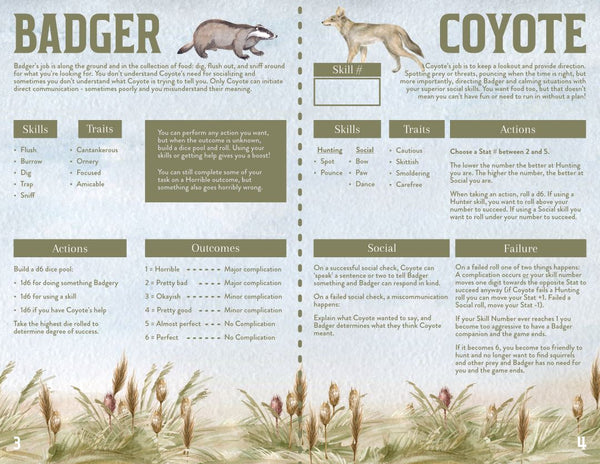 Badger + Coyote Pandion Games