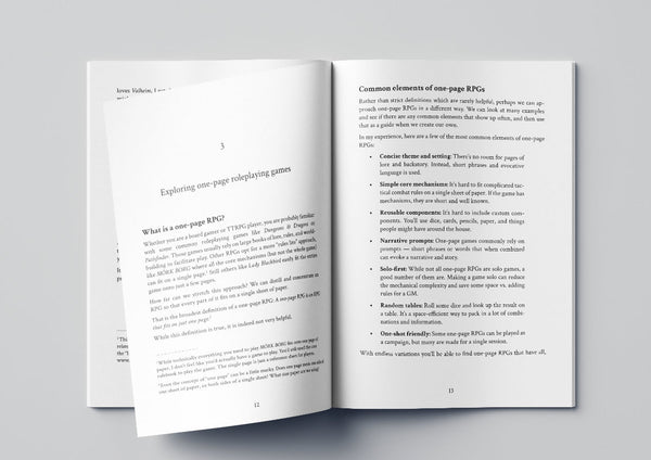 Make Your Own One-Page Roleplaying Game